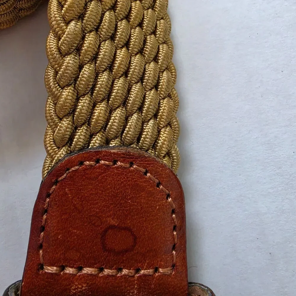 Paul & Shark Men's Braided Yachting Belt Tan 120 Made in Italy